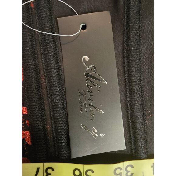 Alivila.Y Fashion Black Lace/ Red Overbust Corset Bustier Top 5xl Runs Small - Picture 12 of 12